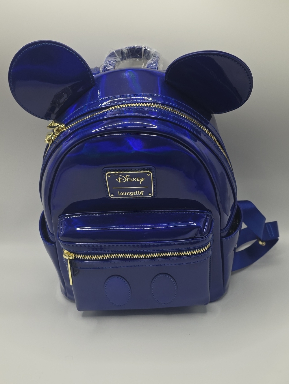 Loungefly Disney's Mickey Mouse Shiny Royal Blue Mini Backpack